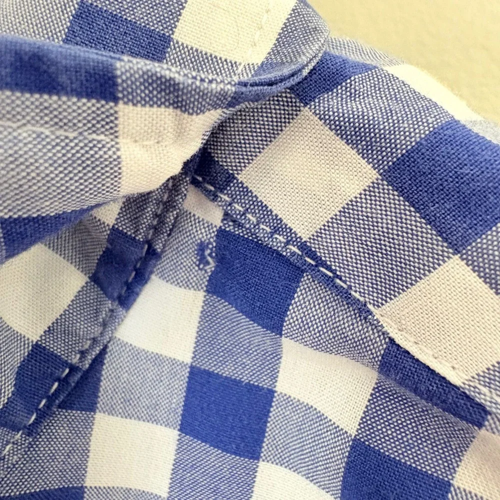 Polo Ralph Lauren Men's‎ L Non Iron Blue Gingham Plaid Check Button Down Shirt